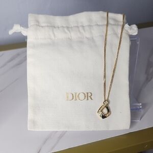 Christain Dior Gold and Black Necklace wi